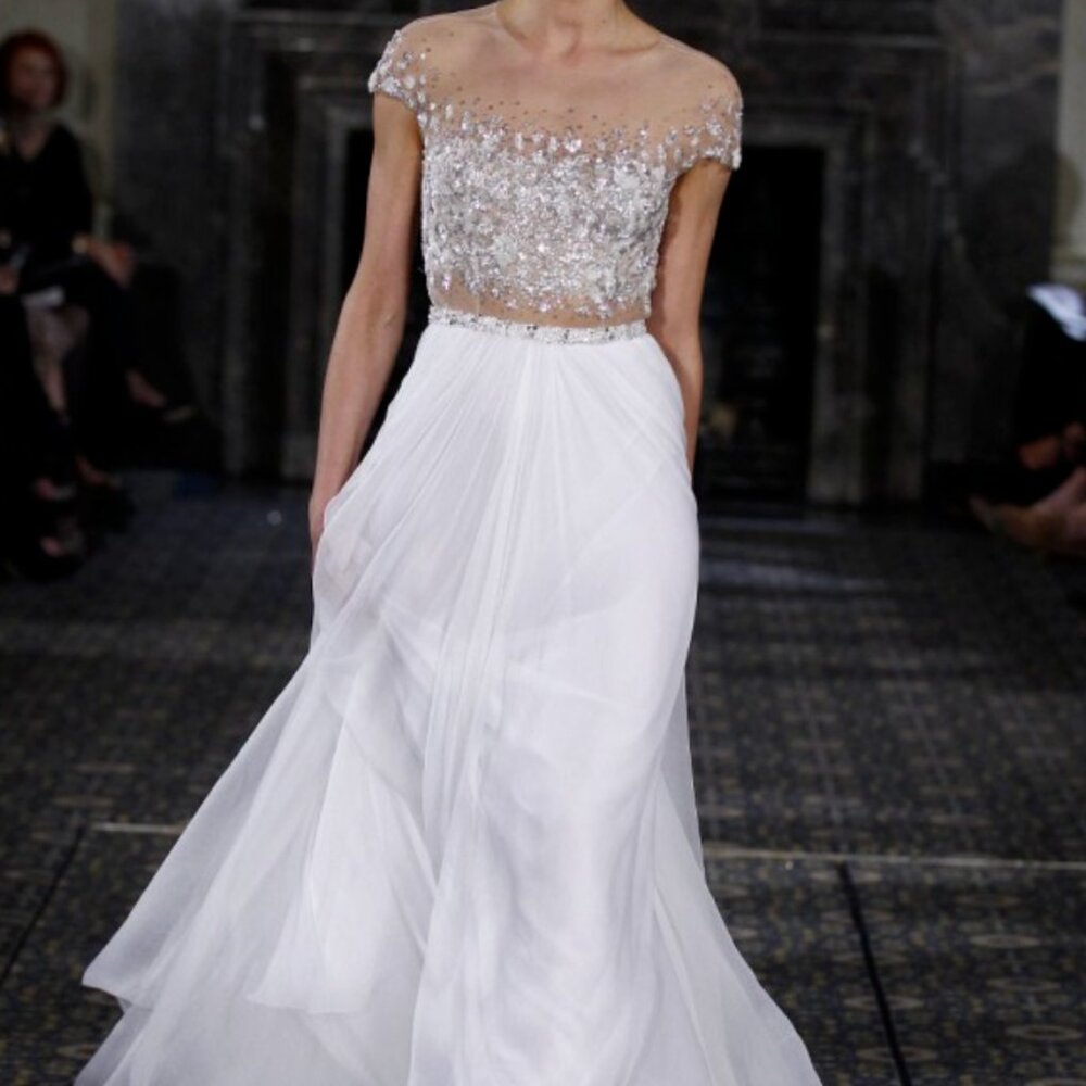 Mira Zwillinger Luna Wedding Dress Size 4 White